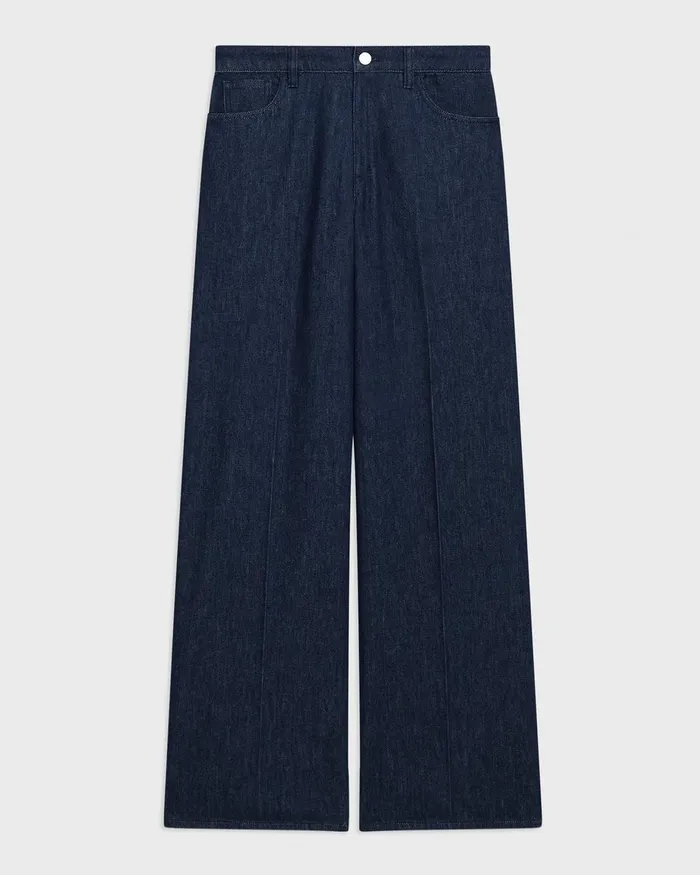 Women Pants Theory StraightLeg 5Pocket Pant In Denim Indigo