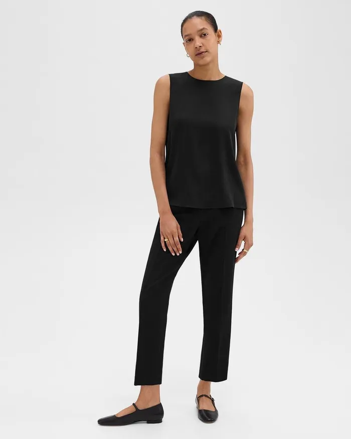 Women Pants Theory Treeca PullOn Pant In Admiral Crepe Black