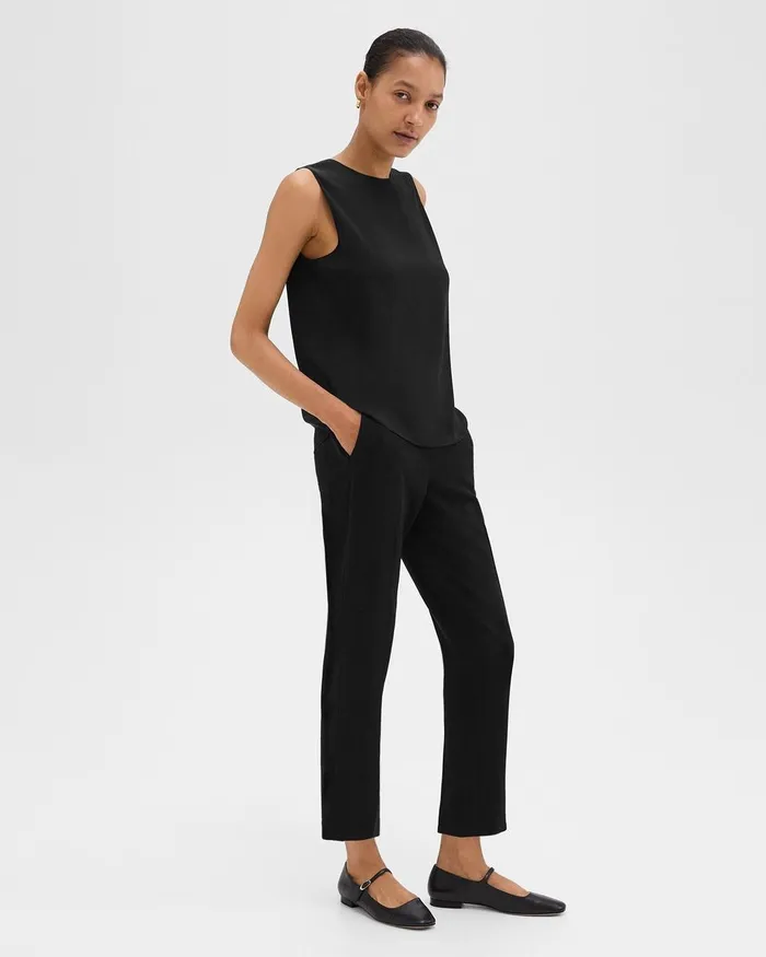 Women Pants Theory Treeca PullOn Pant In Admiral Crepe Black