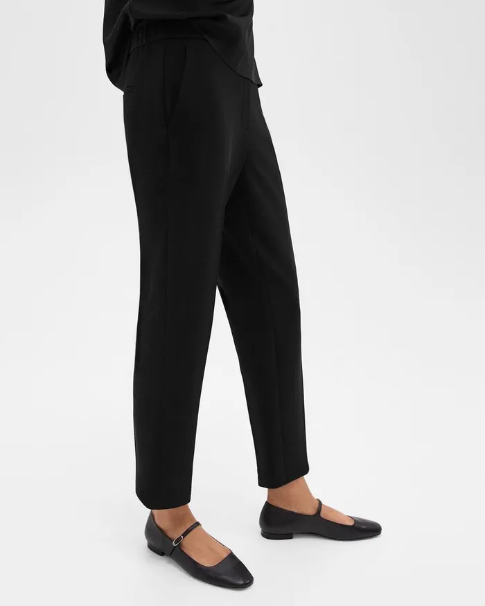 Women Pants Theory Treeca PullOn Pant In Admiral Crepe Black