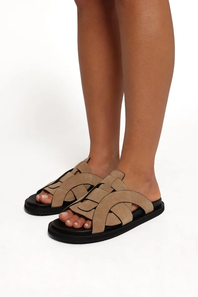 Women Pasquale Slide 8211 Natural Suede Natural Suede Sandals petalandpup