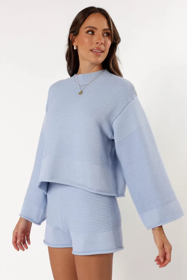 Women petalandpup Myna Knit Short 8211 Blue Blue Loungewear