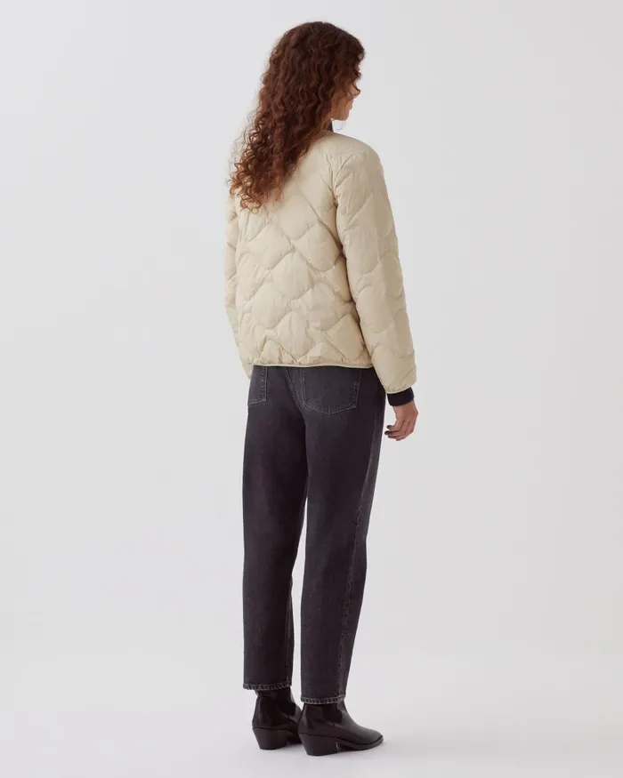 Women Plume 8211 LongSleeve Down Jacket Oyester Gray Comptoir Des Cotonniers Coats and Jackets