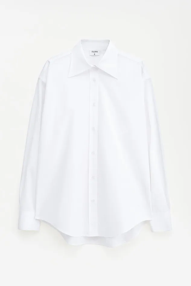 Women Poplin Shirt White Filippa K Shirts and Blouses