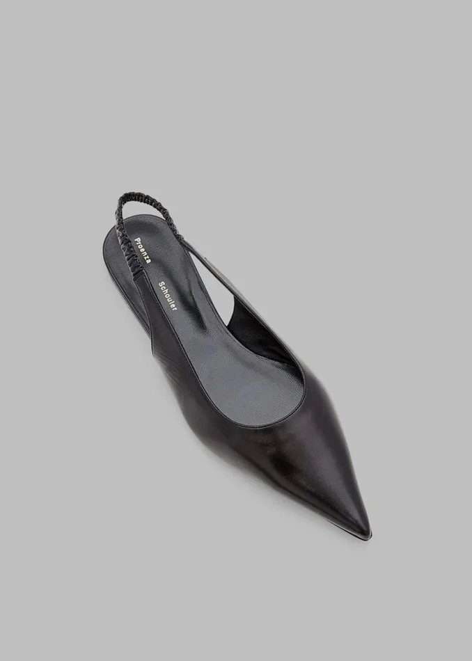 Women Proenza Schouler Spike Slingback Flats 8211 Black The Frankie Shop