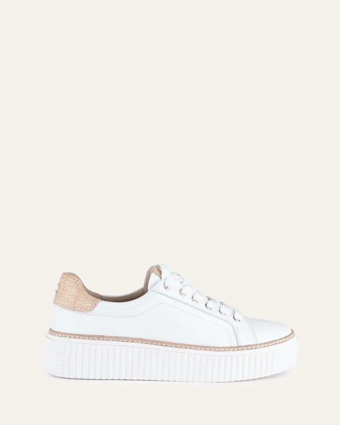 Women Raffia jomercer Arianna sneakers white raffia