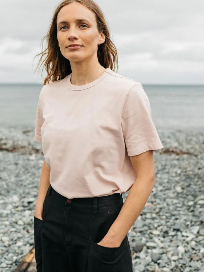 Women Recycled Orca TShirt Pink Smoke Finisterre Tops and Shirts