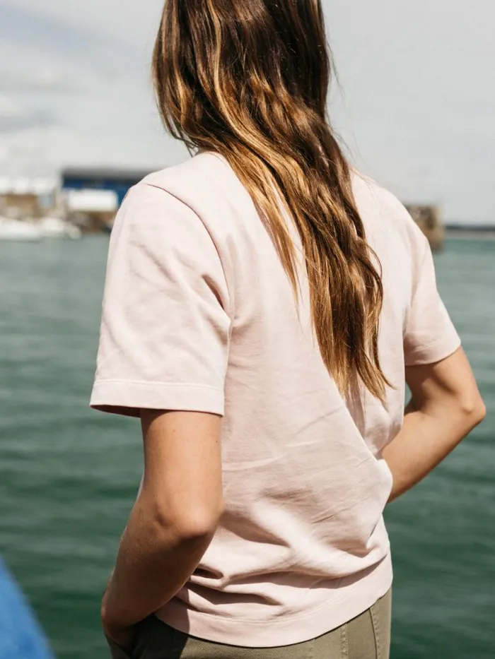 Women Recycled Orca TShirt Pink Smoke Finisterre Tops and Shirts