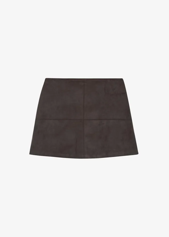 Women Regina Faux Suede Mini Skirt 8211 Brown The Frankie Shop Bottoms