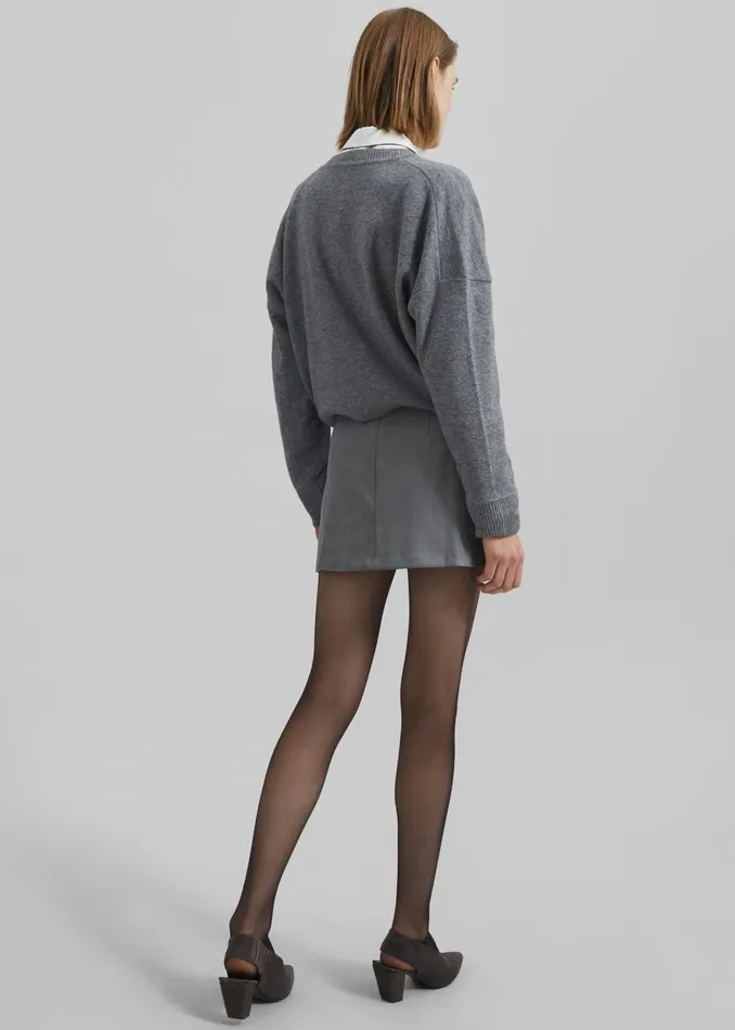Women Regina Faux Suede Mini Skirt 8211 Slate Grey The Frankie Shop Bottoms