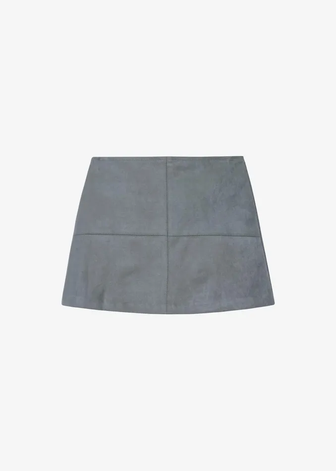 Women Regina Faux Suede Mini Skirt 8211 Slate Grey The Frankie Shop Bottoms