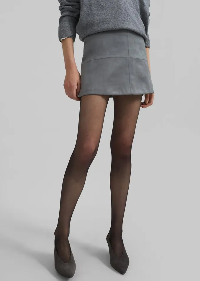 Women Regina Faux Suede Mini Skirt 8211 Slate Grey The Frankie Shop Bottoms