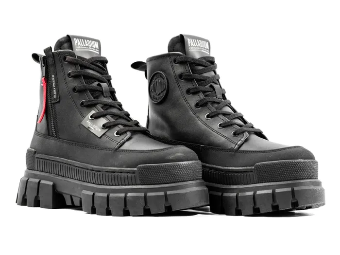 Women REVOLT BOOT ZIP LEATHER Blackblack PALLADIUM Boots