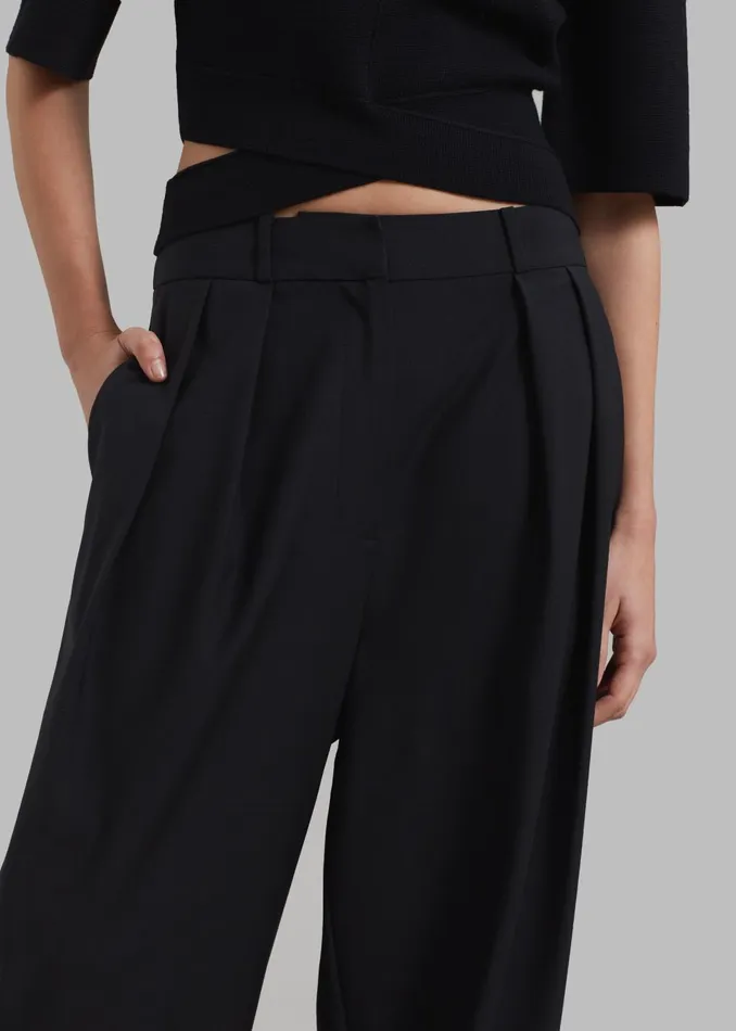 Women Ripley Pleated Trousers 8211 Black The Frankie Shop Bottoms