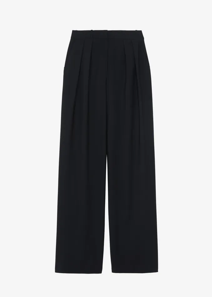 Women Ripley Pleated Trousers 8211 Black The Frankie Shop Bottoms