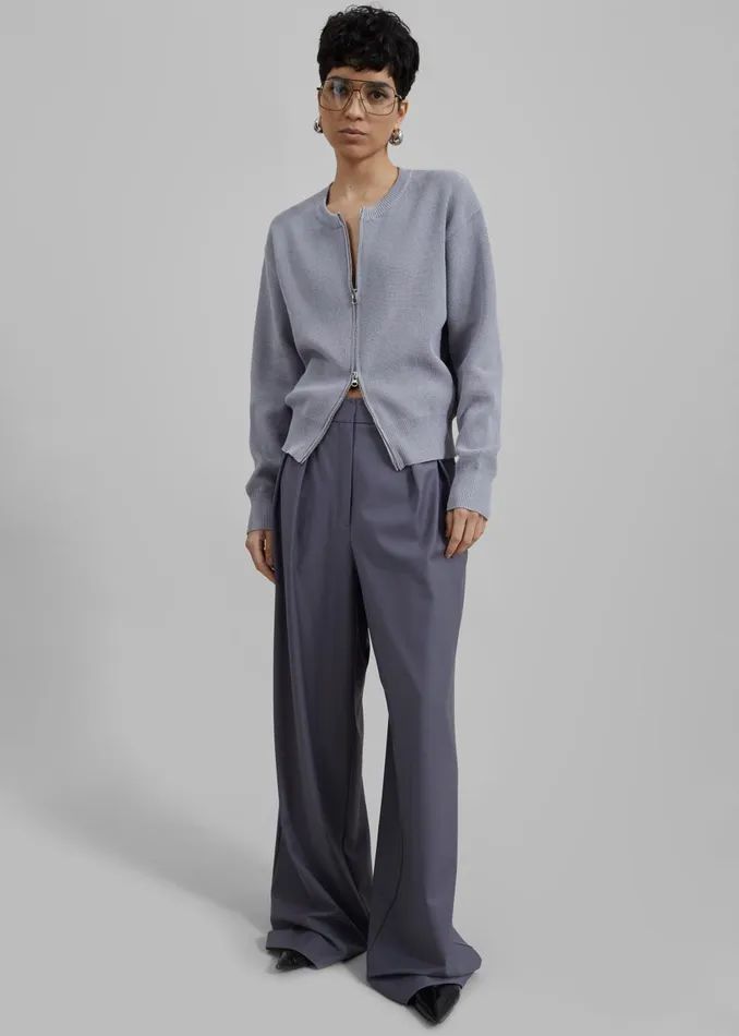 Women Ripley Pleated Trousers 8211 Grey The Frankie Shop Bottoms
