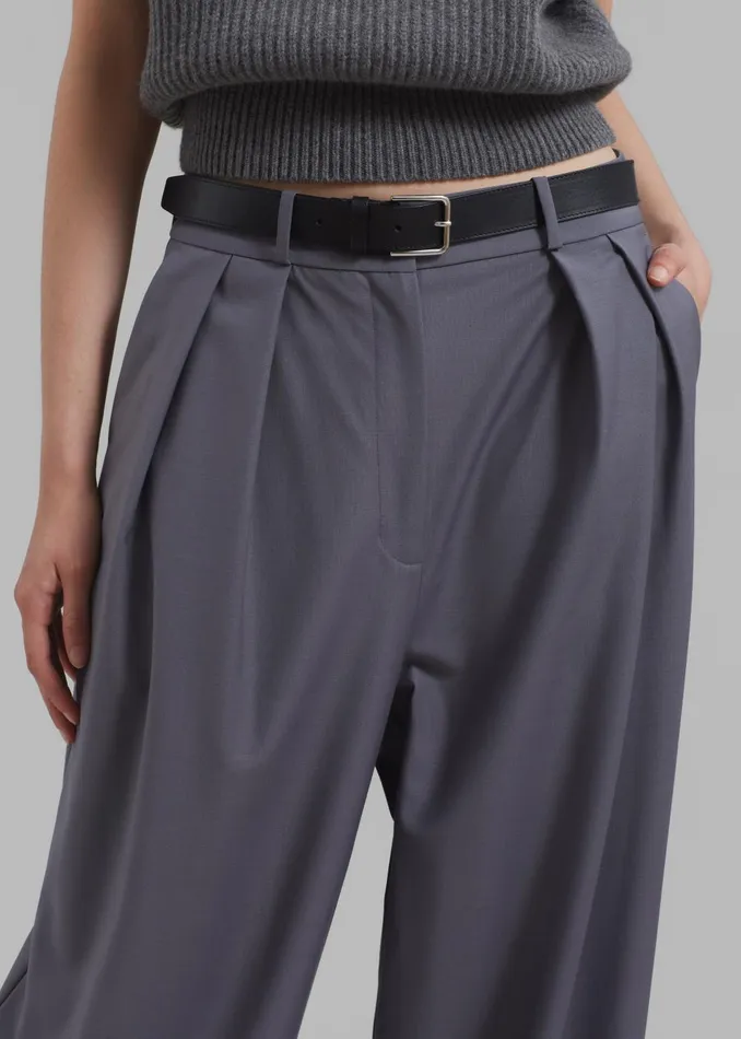 Women Ripley Pleated Trousers 8211 Grey The Frankie Shop Bottoms
