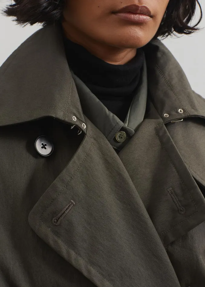 Women Rolen Trench Coat 8211 Dark Olive The Frankie Shop Outerwear