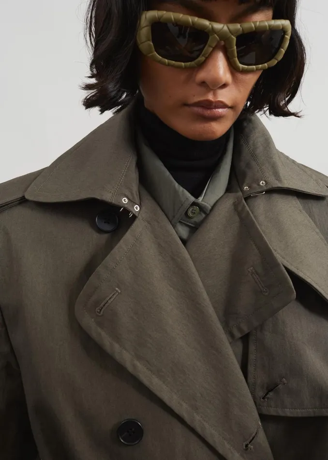 Women Rolen Trench Coat 8211 Dark Olive The Frankie Shop Outerwear