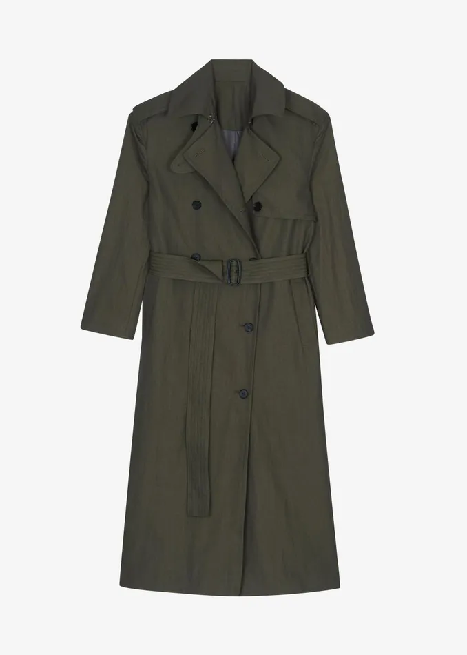 Women Rolen Trench Coat 8211 Dark Olive The Frankie Shop Outerwear