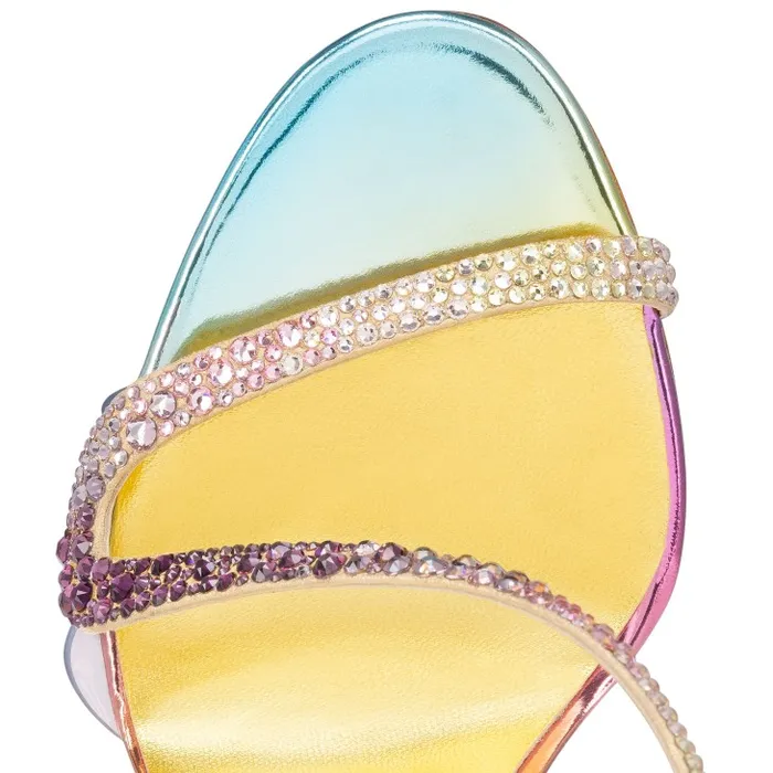 Women Rosalie Strass Boreal 100 Mm Sandals 8211 Metallic Suede And Spikes Boreal 8211 Multicolor Christian Louboutin Sandals and Slides