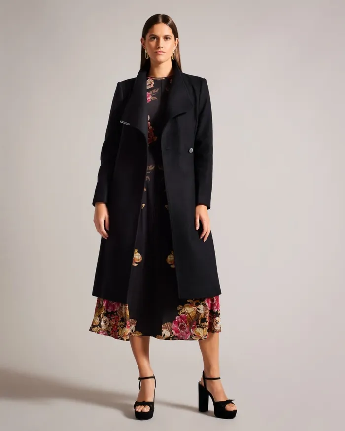 Women ROSE 8211 Wool Wrap Coat Black Ted Baker Coats and Jackets Women ROSE 8211 Wool Wrap Coat Black Ted Baker Coats and Jackets