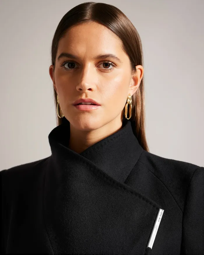 Women ROSE 8211 Wool Wrap Coat Black Ted Baker Coats and Jackets Women ROSE 8211 Wool Wrap Coat Black Ted Baker Coats and Jackets
