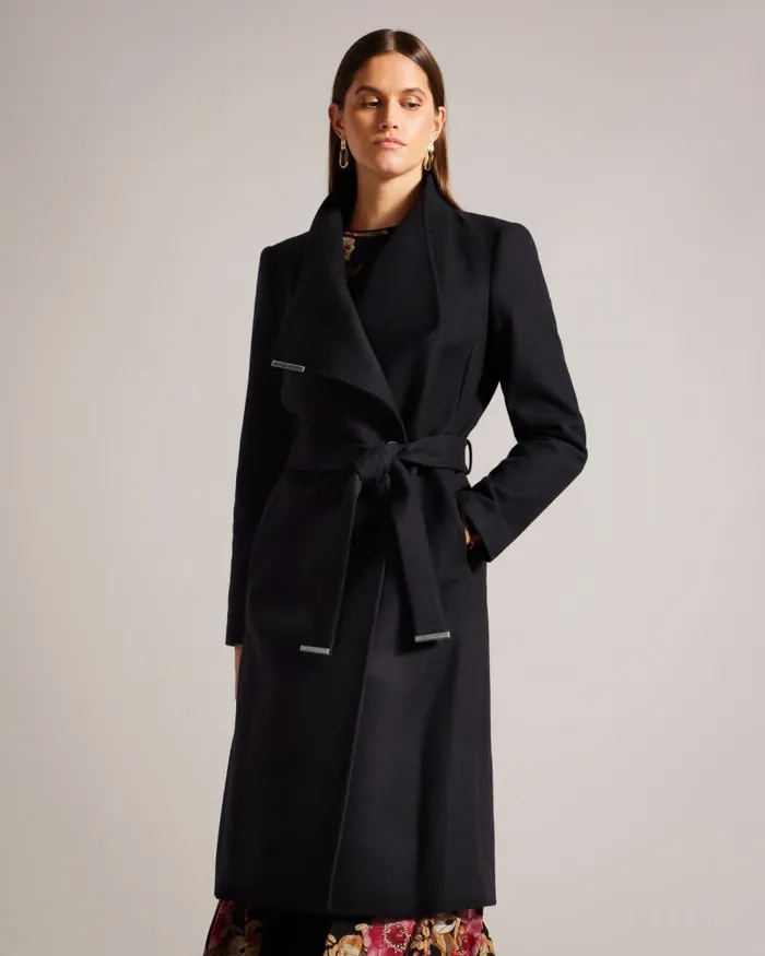 Women ROSE 8211 Wool Wrap Coat Black Ted Baker Coats and Jackets Women ROSE 8211 Wool Wrap Coat Black Ted Baker Coats and Jackets
