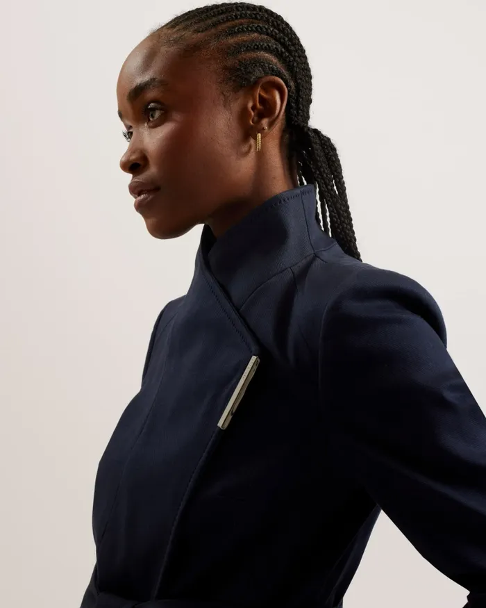 Women ROSINA 8211 Midi Length Wrap Trench Coat Dark Blue Ted Baker Coats and Jackets Women ROSINA 8211 Midi Length Wrap Trench Coat Dark Blue Ted Baker Coats and Jackets