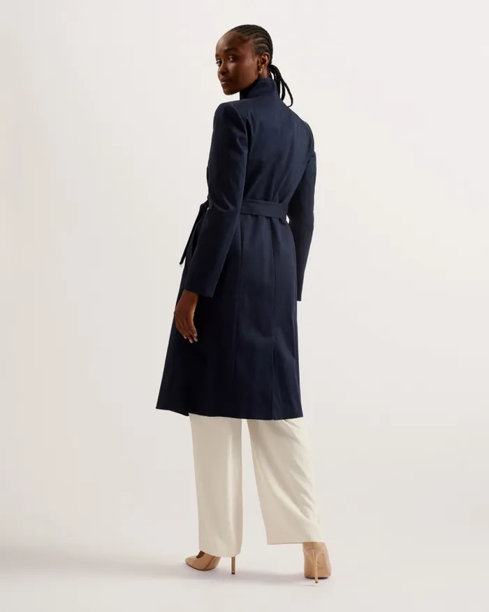 Women ROSINA 8211 Midi Length Wrap Trench Coat Dark Blue Ted Baker Coats and Jackets Women ROSINA 8211 Midi Length Wrap Trench Coat Dark Blue Ted Baker Coats and Jackets