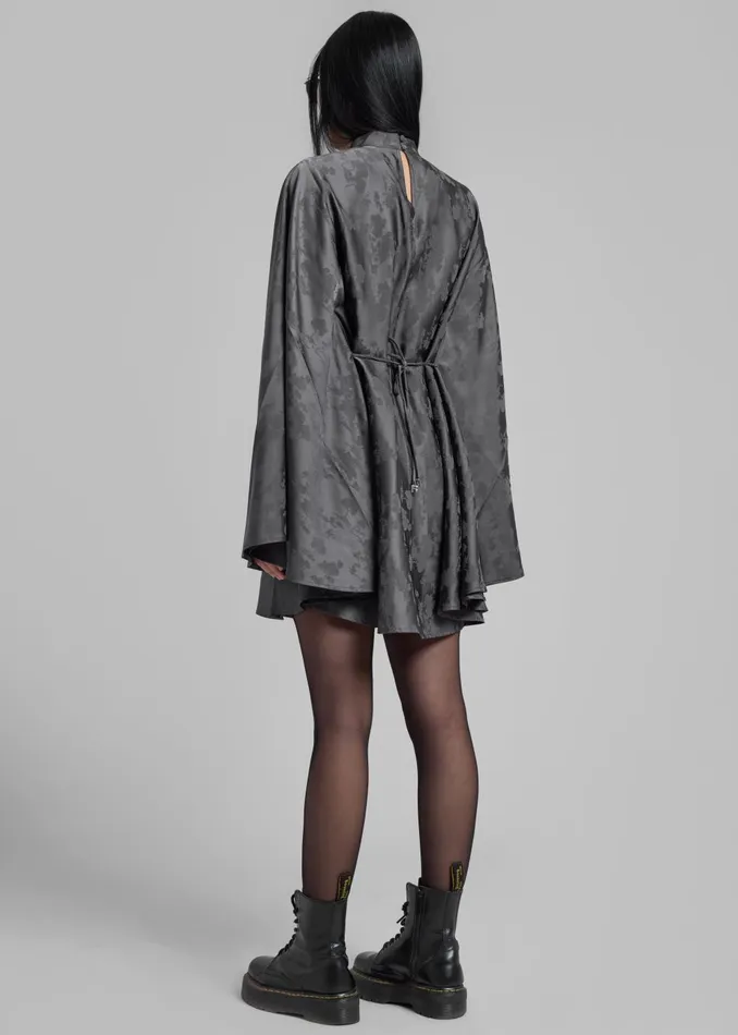 Women Rotate Bat Sleeve Mini Dress 8211 Gray Print The Frankie Shop Dresses