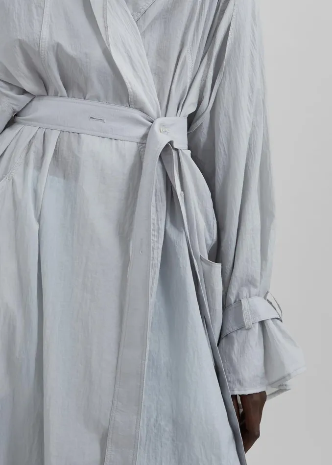 Women Sal Trench Coat 8211 Light Grey The Frankie Shop Outerwear