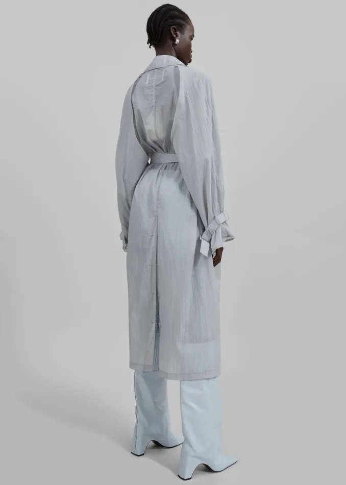 Women Sal Trench Coat 8211 Light Grey The Frankie Shop Outerwear