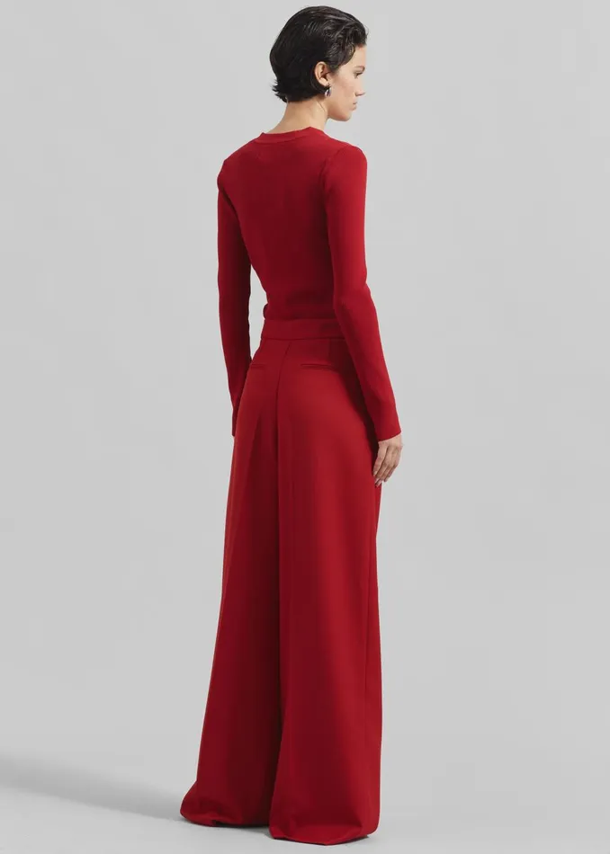 Women Samse Samse Saleonore VNeck 8211 Scarlet Sage The Frankie Shop Knitwear