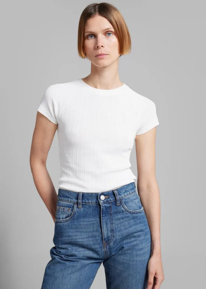 Women Samse Samse Salinn TShirt 8211 White The Frankie Shop Tops
