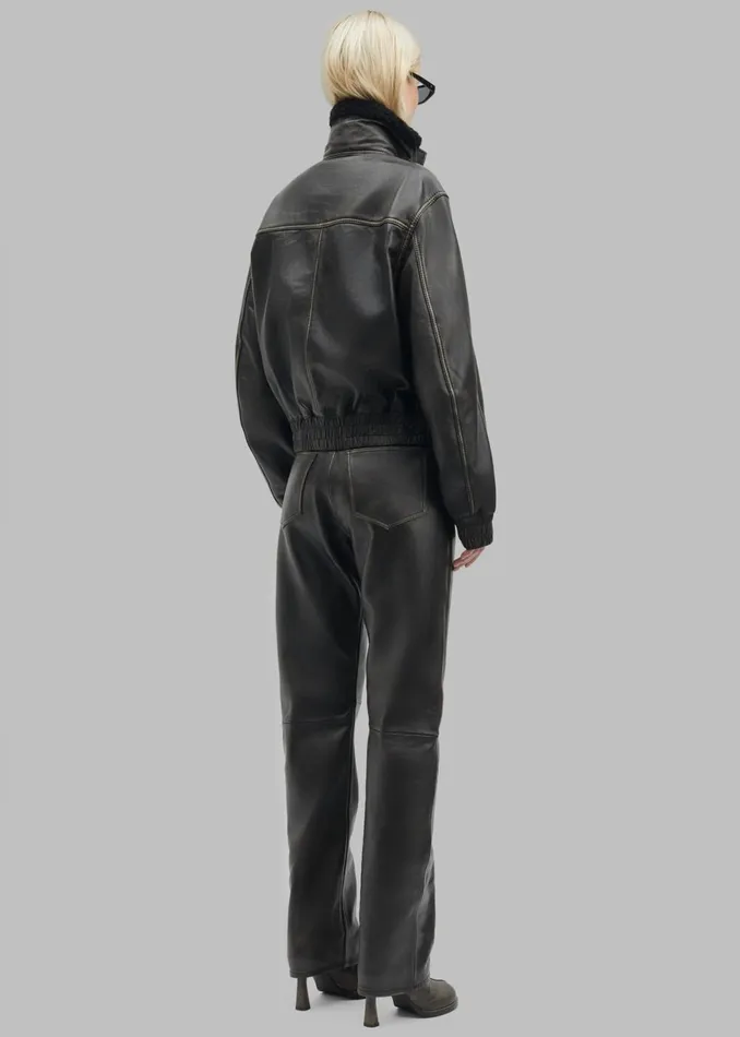 Women Samse Samse Sameadow Bomber 8211 Washed Black Olive The Frankie Shop Outerwear