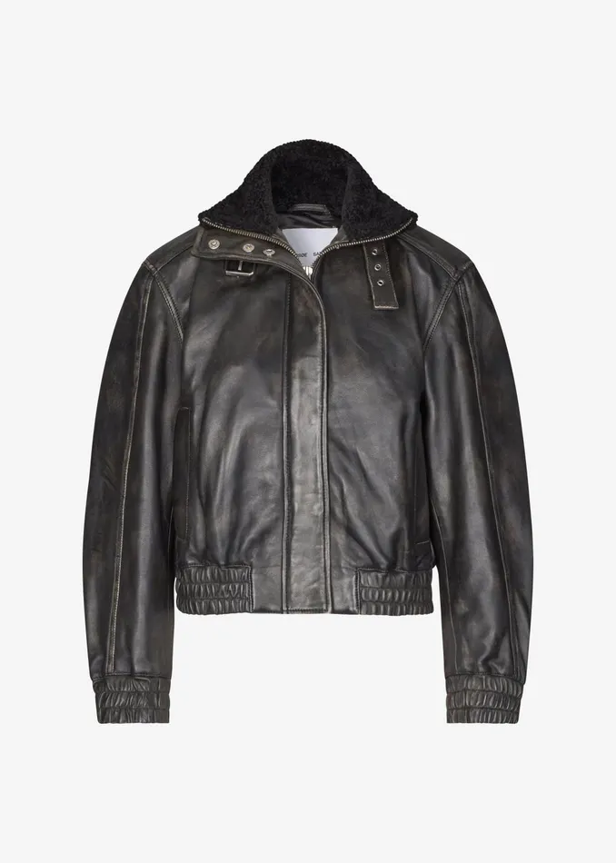 Women Samse Samse Sameadow Bomber 8211 Washed Black Olive The Frankie Shop Outerwear