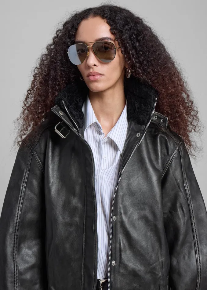 Women Samse Samse Sameadow Bomber 8211 Washed Black Olive The Frankie Shop Outerwear