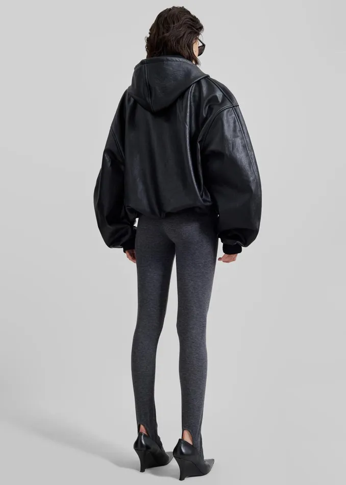 Women Santiago Faux Leather Jacket 8211 Black The Frankie Shop Outerwear