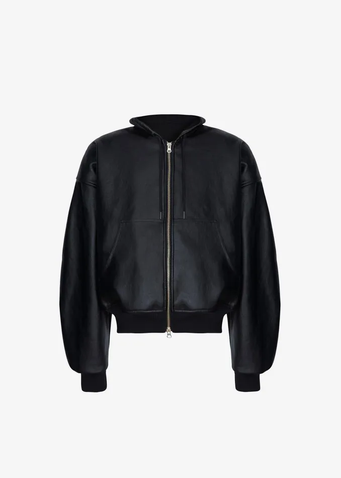 Women Santiago Faux Leather Jacket 8211 Black The Frankie Shop Outerwear
