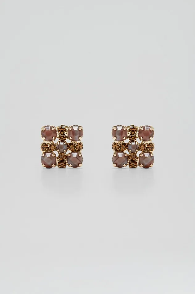 Women Scanlan Theodore OPAL STRASS STUDS SMOKEDTOPAZ Jewelry
