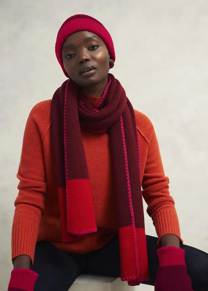 Women Scarves Hobbs Esme Scarf Rhubarb Red