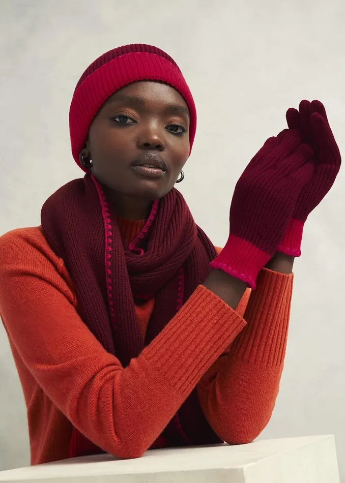 Women Scarves Hobbs Esme Scarf Rhubarb Red