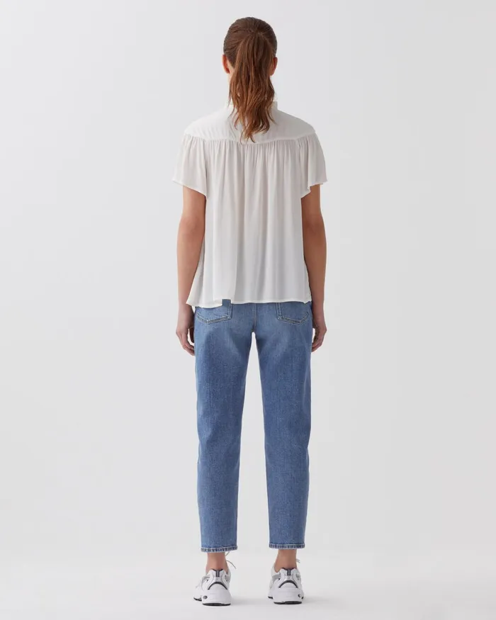 Women ShortSleeve Fluid Blouse Gardenia Comptoir Des Cotonniers Blouses and Shirts and Tops