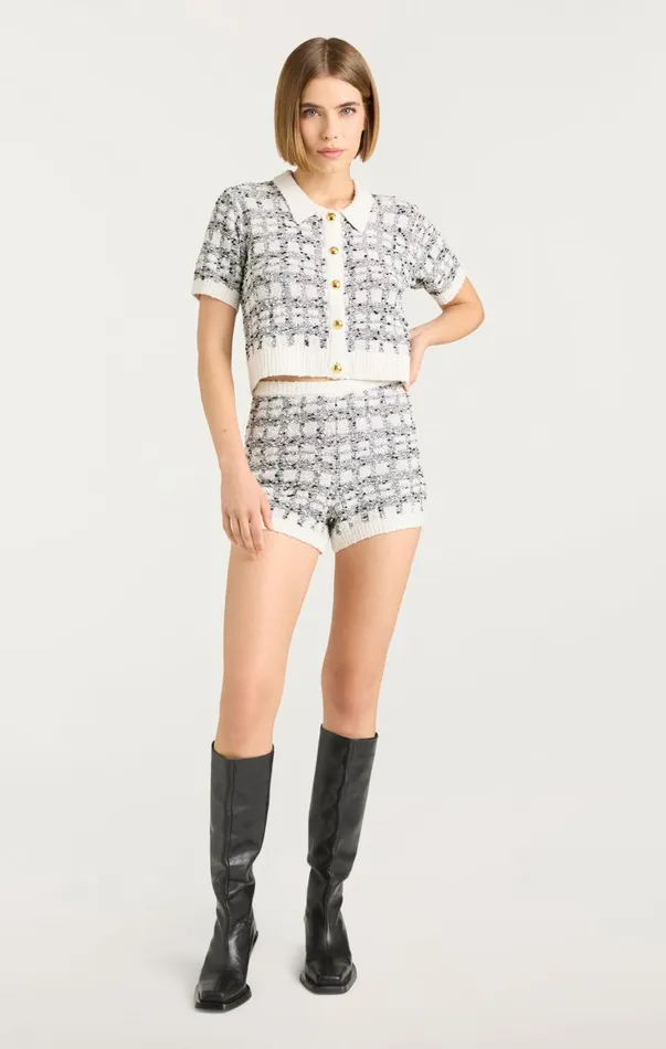 Women Shorts Cinq Sept Adalee Shorts Blackwhite