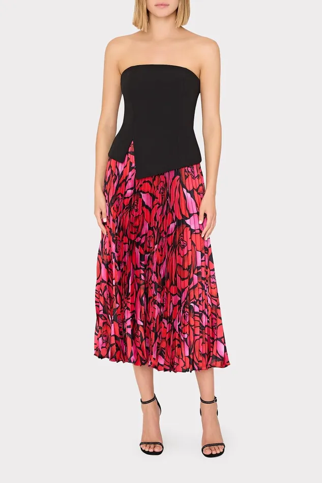 Women Skirts Milly Otha Dream Rose Pleated Skirt Dream Rose Pink Women Skirts Milly Otha Dream Rose Pleated Skirt Dream Rose Pink
