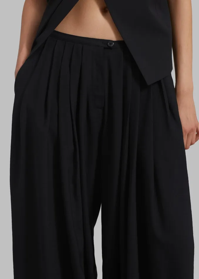 Women Sloane Wide Leg Trousers 8211 Black The Frankie Shop Bottoms