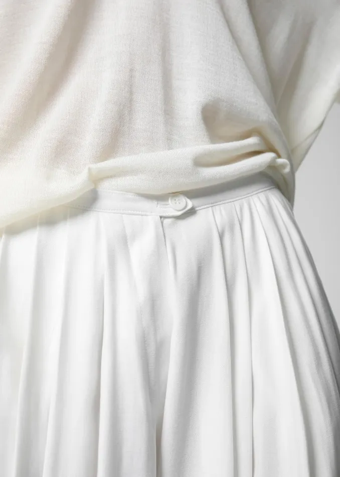 Women Sloane Wide Leg Trousers 8211 White The Frankie Shop Bottoms