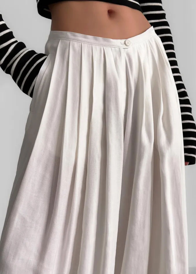 Women Sloane Wide Leg Trousers 8211 White The Frankie Shop Bottoms