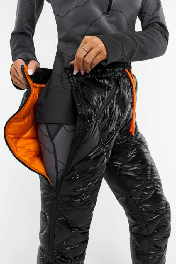 Women Snow Drop Down PantBlack Orage Pants